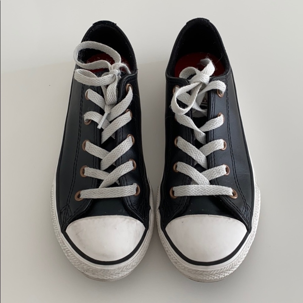 🖤Converse Kids🖤Leather Black Converse🖤